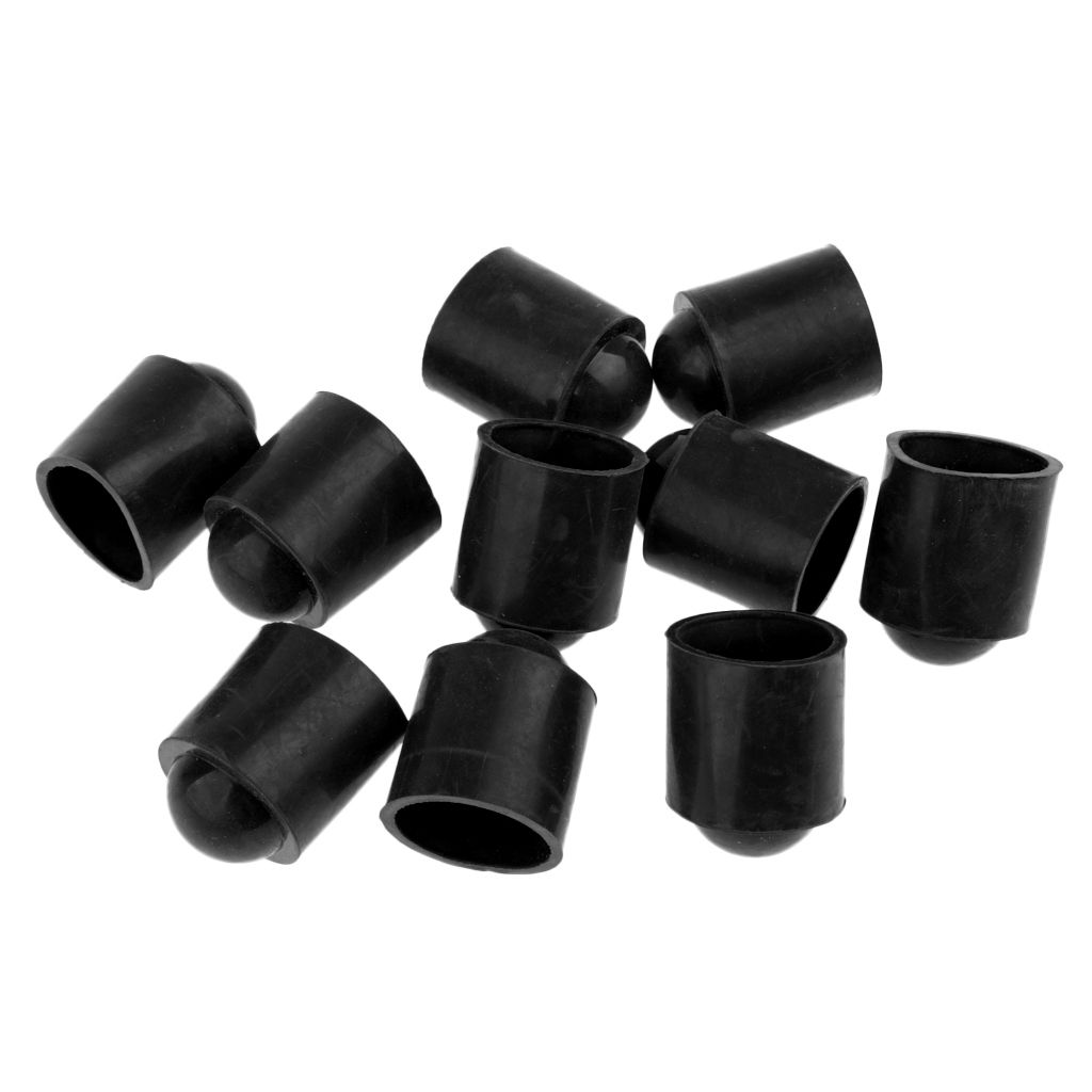 10pcs 3.6cm /1.4inch Rubber Pool Cues Tip Head Cover Black