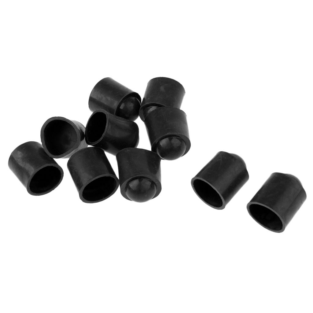 10pcs 3.6cm /1.4inch Rubber Pool Cues Tip Head Cover Black