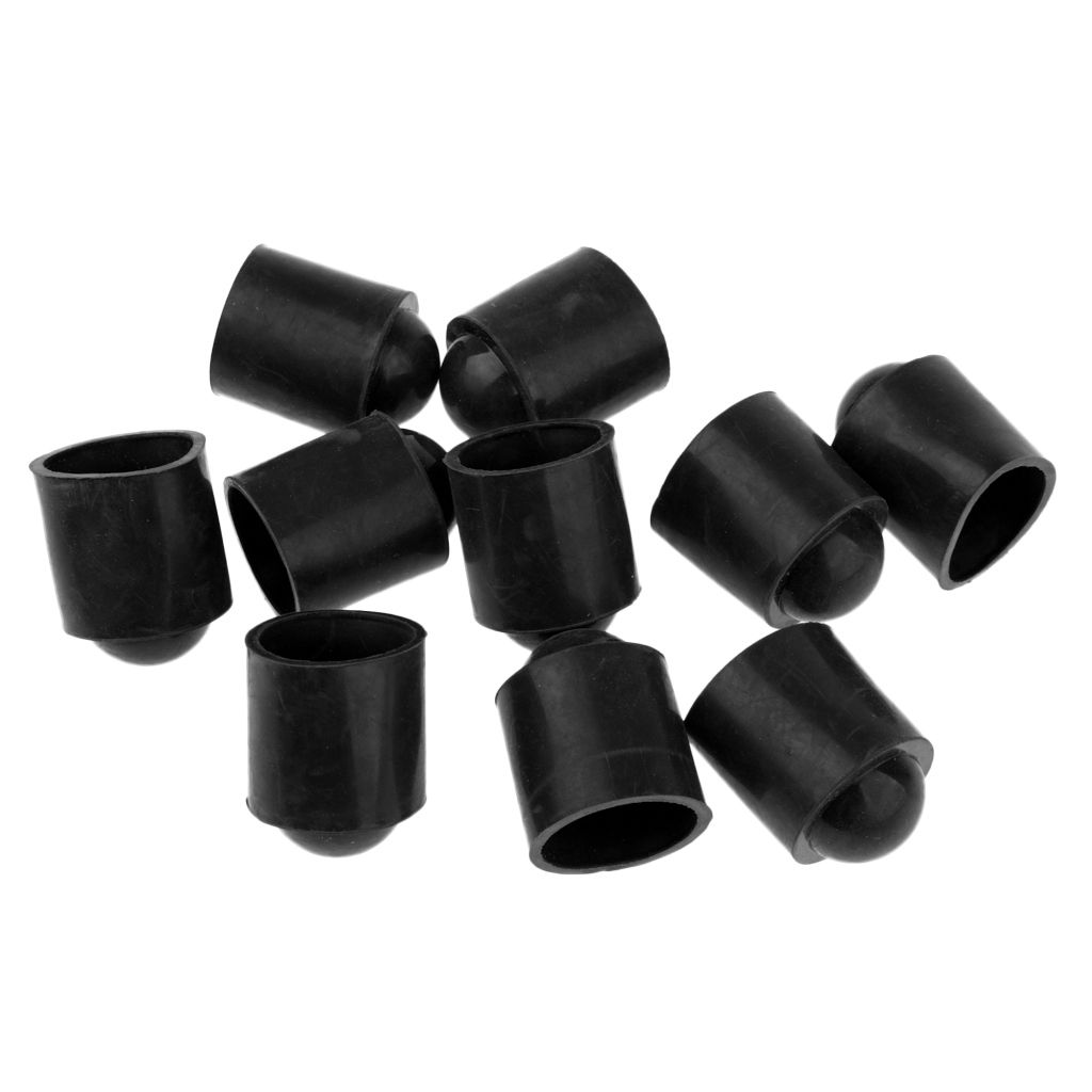 10pcs 3.6cm /1.4inch Rubber Pool Cues Tip Head Cover Black