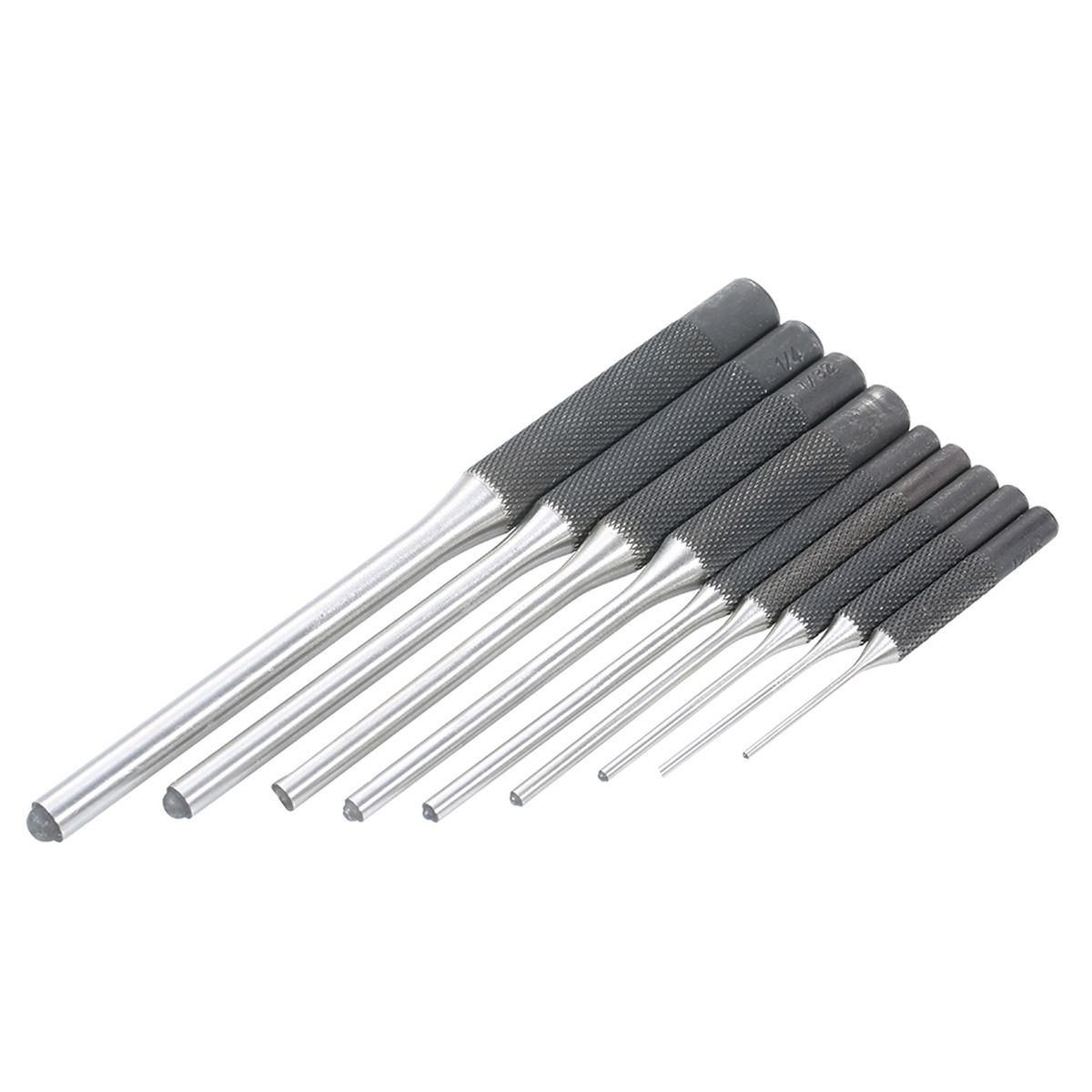 9 Pieces Roll Pin Punch Set Steel Punches Hand Pin Removing