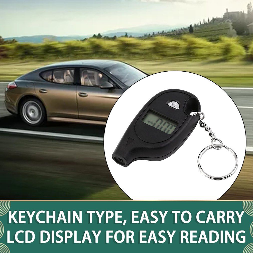 Portable Mini LCD Digital Tire Tyre Air Pressure Gauge Tester Keychain Designs