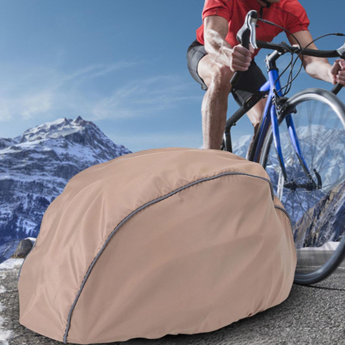 Waterproof Bike  Cover Reflective Strip Cycling  Khaki