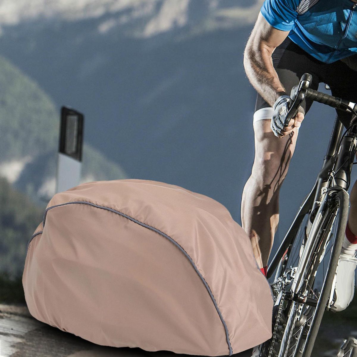 Waterproof Bike  Cover Reflective Strip Cycling  Khaki