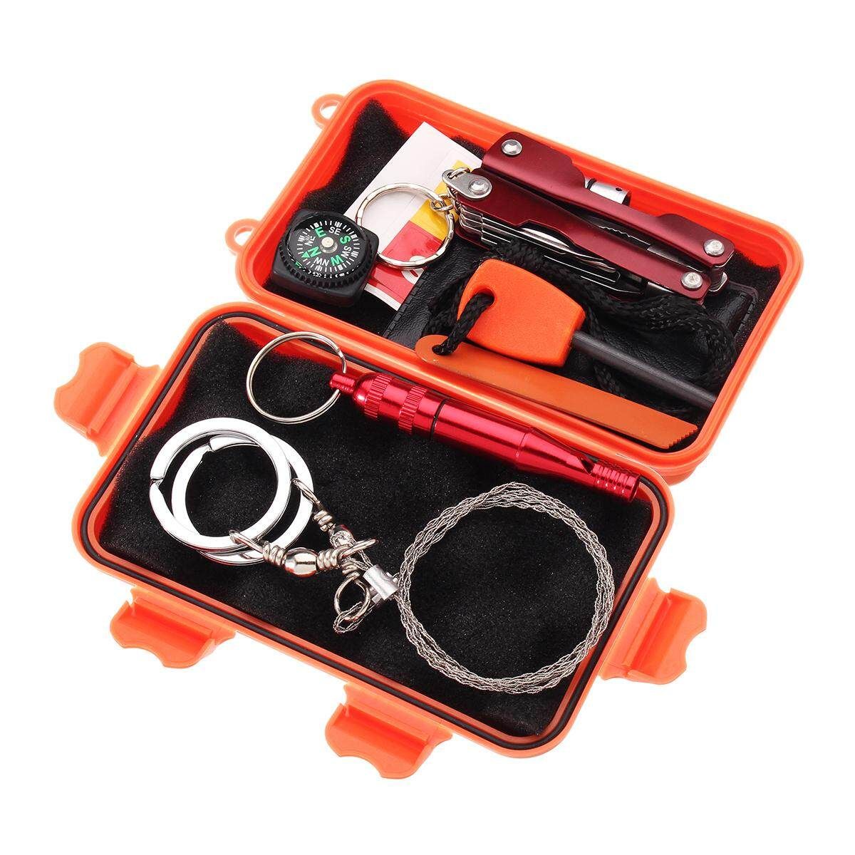 Hiking Camping Portable SOS Survival Gear Emergency Supplies Kits