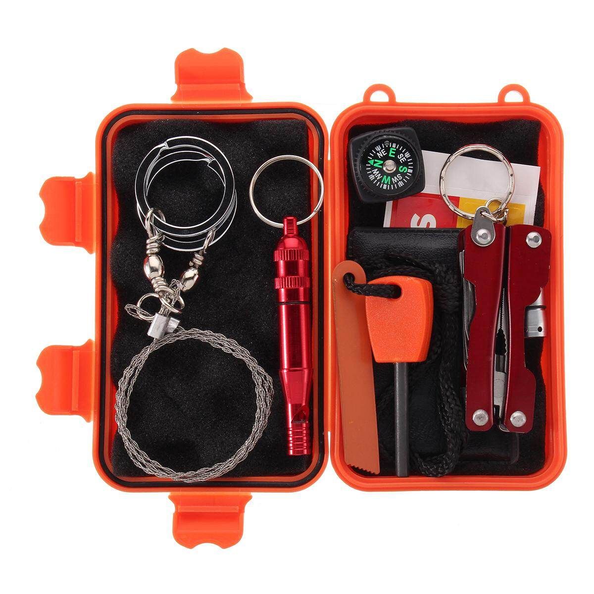 Hiking Camping Portable SOS Survival Gear Emergency Supplies Kits