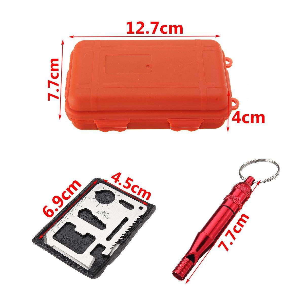 Hiking Camping Portable SOS Survival Gear Emergency Supplies Kits