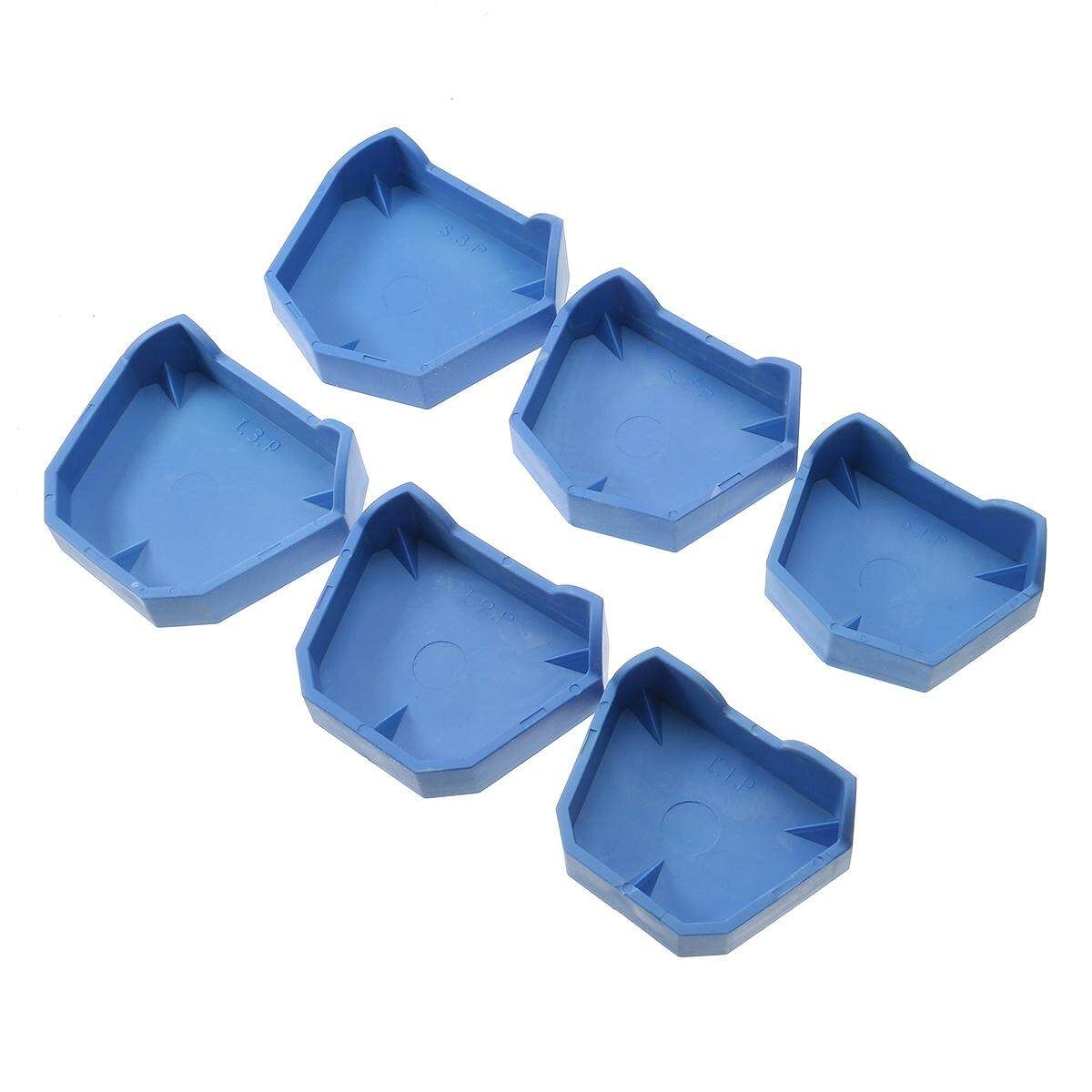 6pcs/Set Dental Impression Stainless Steel Autoclavable Denture Instrument Teeth Tray Oral Hygiene Tooth Tray Dental Lab Tools