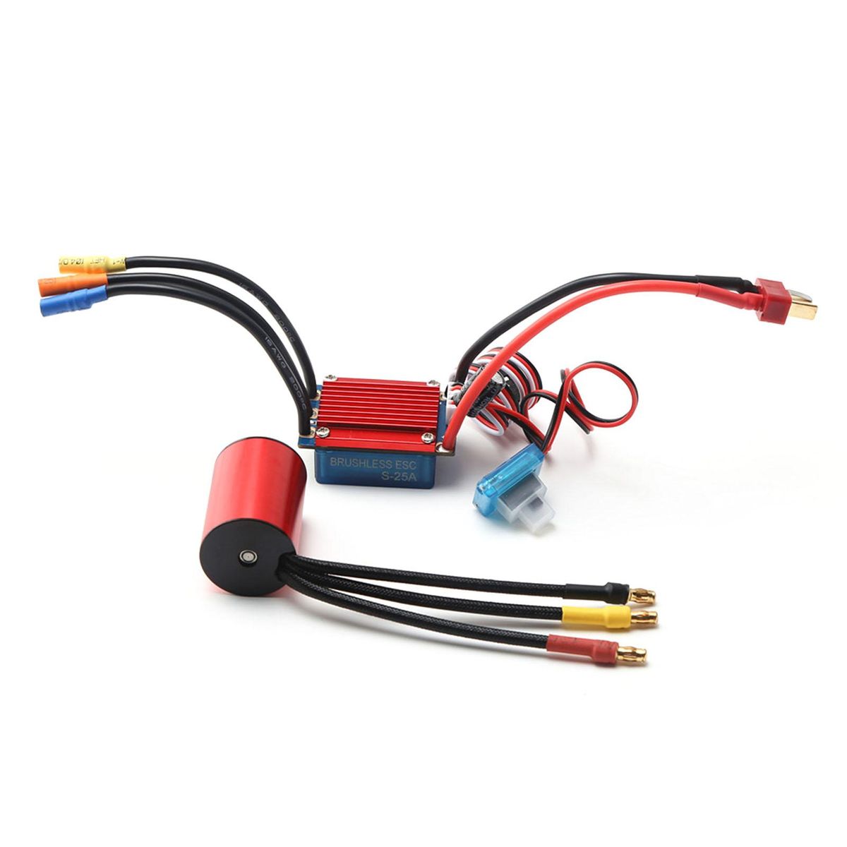 S2430 7200KV Brushless Motor 4P Sensorless 25A Brushless ESC Electric Speed Controller for 1/16 1/18 RC Car Truck