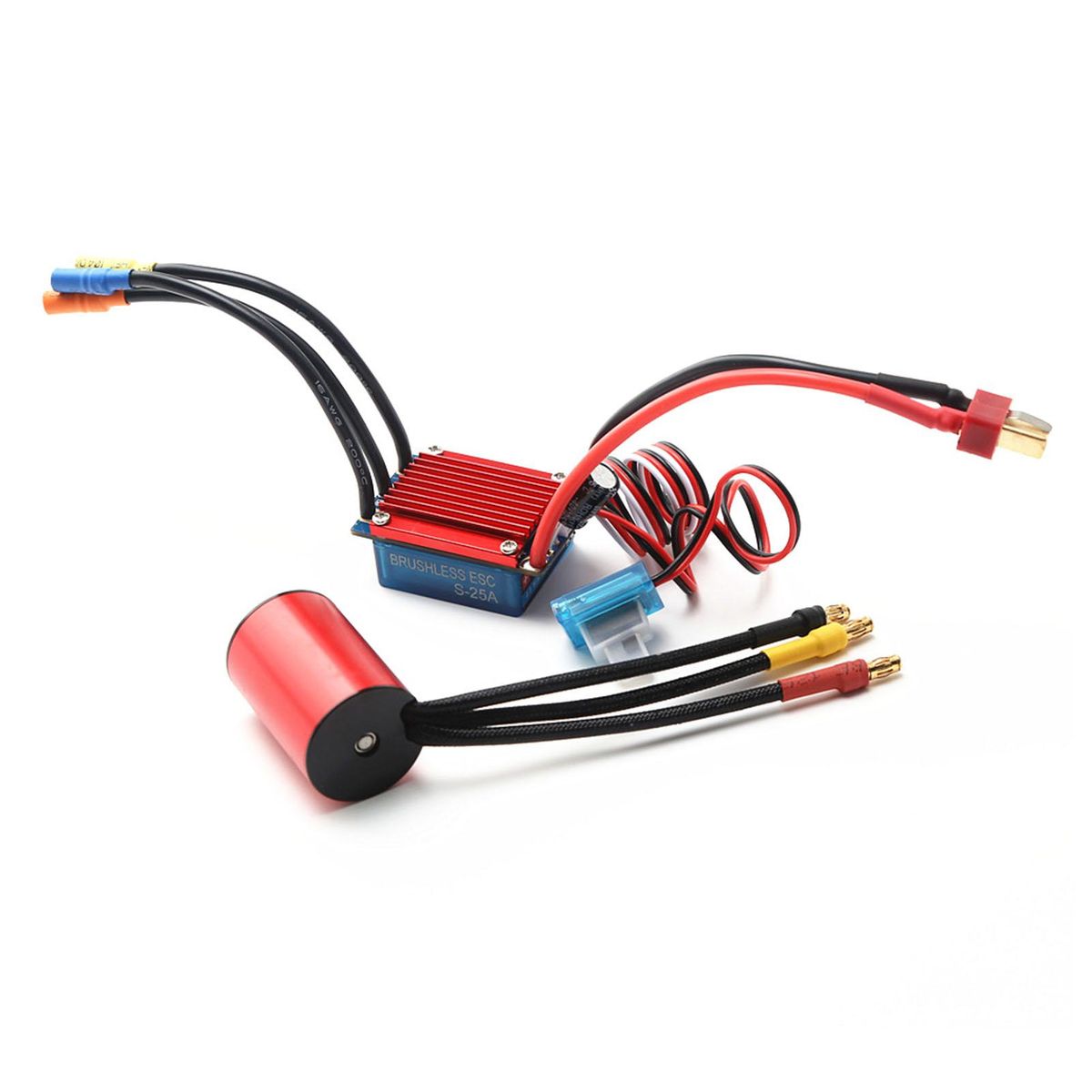 S2430 7200KV Brushless Motor 4P Sensorless 25A Brushless ESC Electric Speed Controller for 1/16 1/18 RC Car Truck