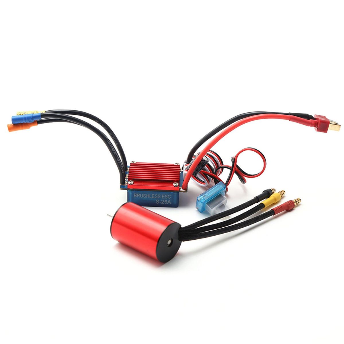 S2430 7200KV Brushless Motor 4P Sensorless 25A Brushless ESC Electric Speed Controller for 1/16 1/18 RC Car Truck