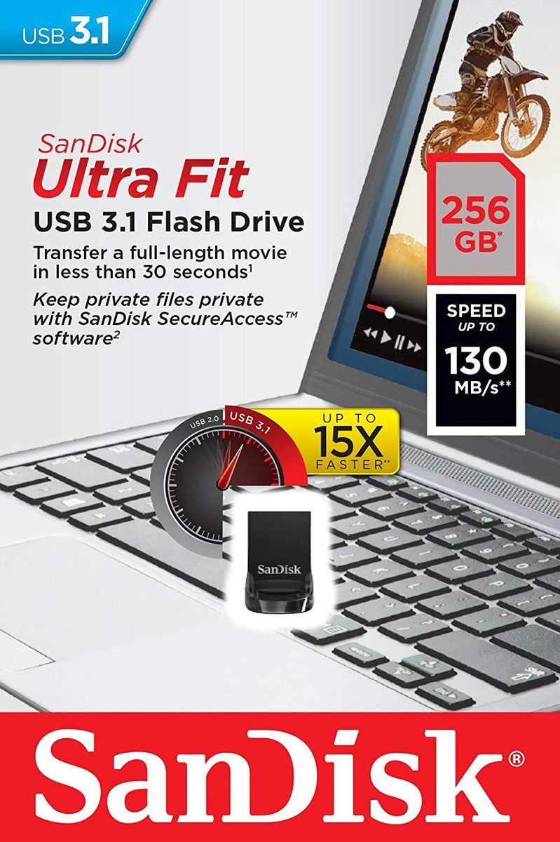 Ultra Fit USB 3.1 Flash Drive (SDCZ430) - 256GB