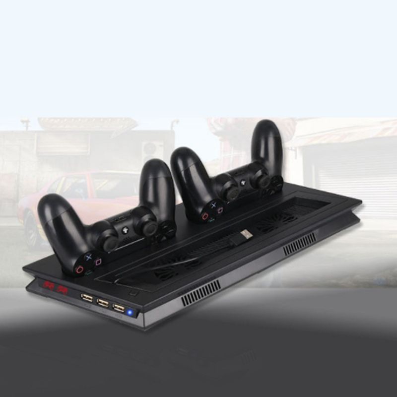 Vertical Stand With Cooling Fan For Ps4 Slim/pro/regular 4