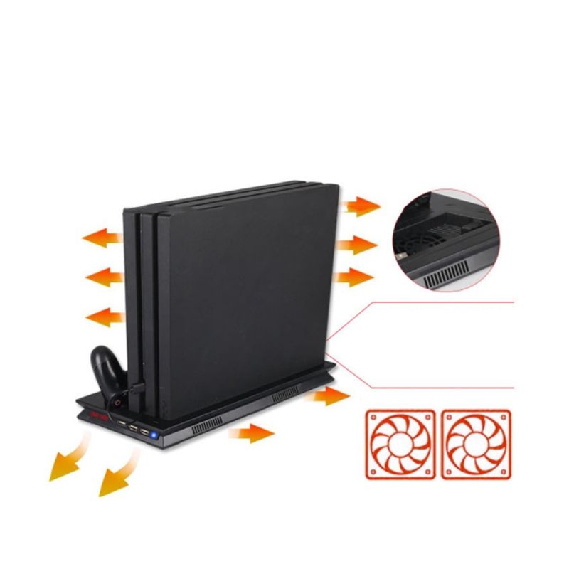 Vertical Stand With Cooling Fan For Ps4 Slim/pro/regular 4
