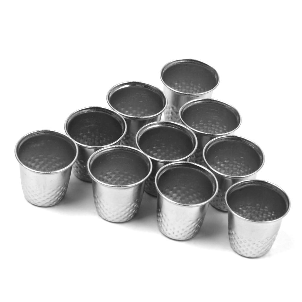 4x 10pcs Metal  Thimble Thimbles Ring For Sewing Quilting Cross