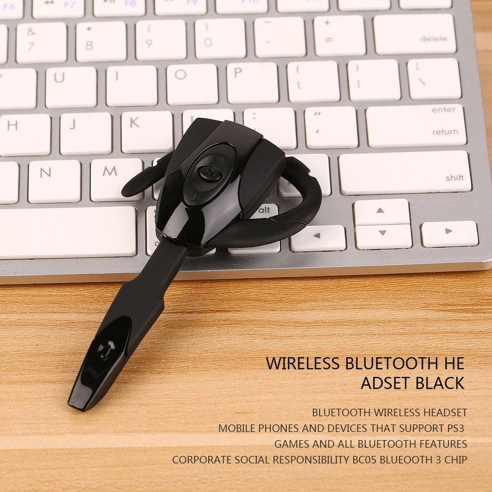 New Stereo Earphone Wireless Game Headset Headphone For Sony PS3-black