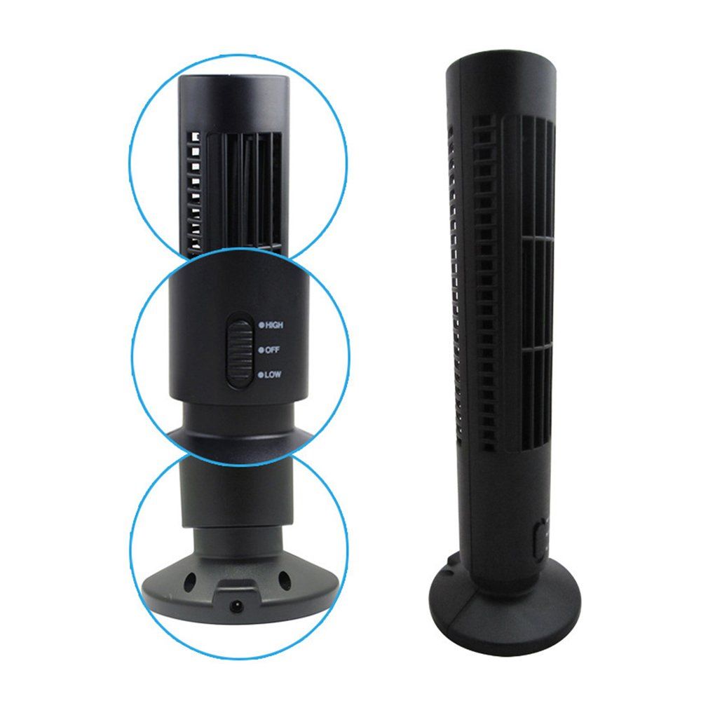 Mini Portable Usb Powered Tower Shape Pc Lapfan Deskcooling
