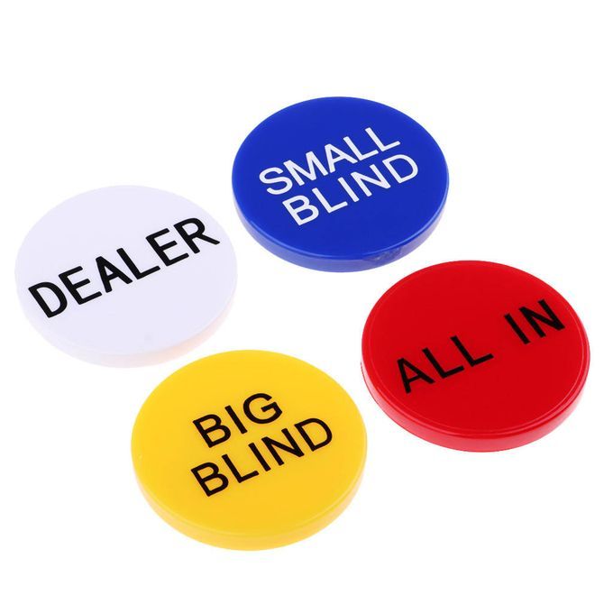 Dealer Buttons Set - Texas Holdem Little Big Blind All In  Casino