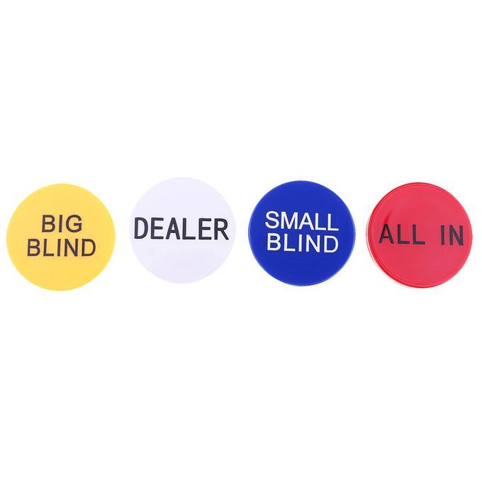 Dealer Buttons Set - Texas Holdem Little Big Blind All In  Casino