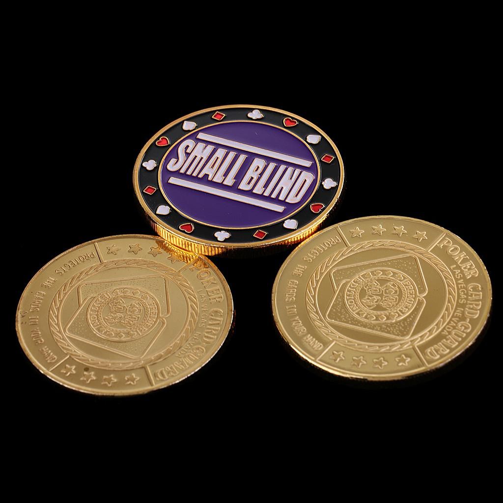 Metal Big Blind Small Blind & Dealer Button Poker Buttons For Texa
