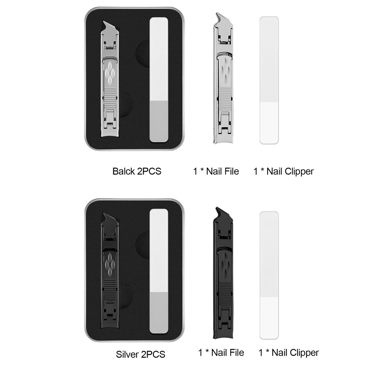Double Head Nail Clipper Fingernail Toenail Clippers For
