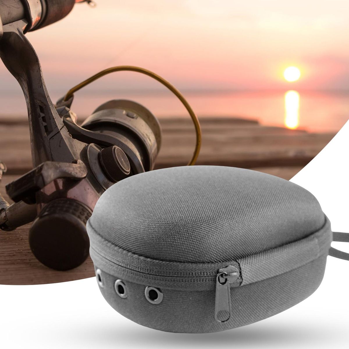 Spinning Reel Case Fishing Reel Pack Protective Case Cover Angling Tool Black