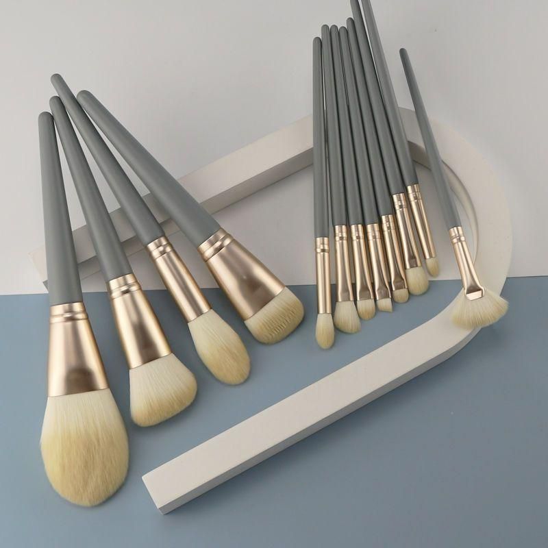 Makeup Brush Full Set Cangzhou 10 Sets Novice Brush Face Powder Brush Eyebrow Brush Foundation Animal Hair Tools