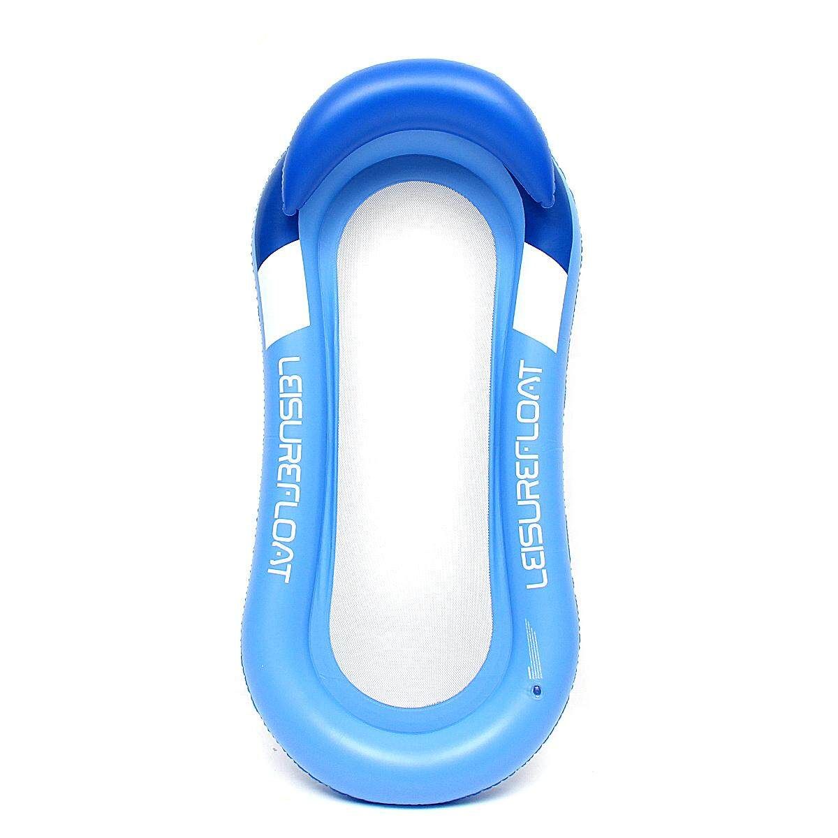 Summer Inflatable Swimming Pool Float Raft Tube Hammock Lounge Bed Chair Adult Water Sport Toy Bed Blue