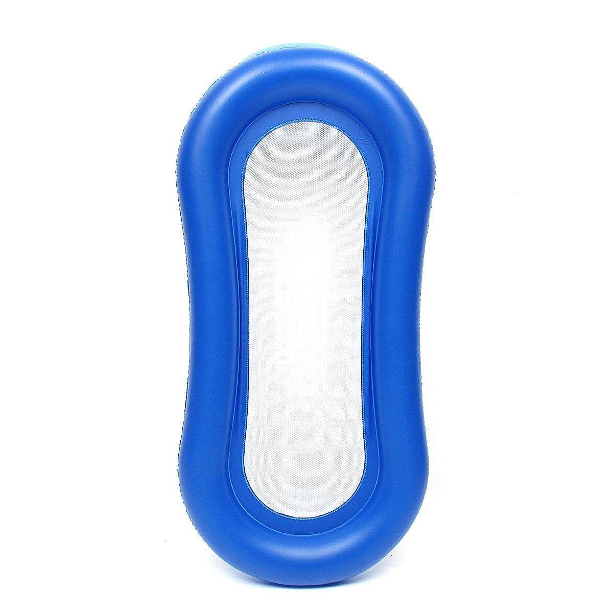 Summer Inflatable Swimming Pool Float Raft Tube Hammock Lounge Bed Chair Adult Water Sport Toy Bed Blue