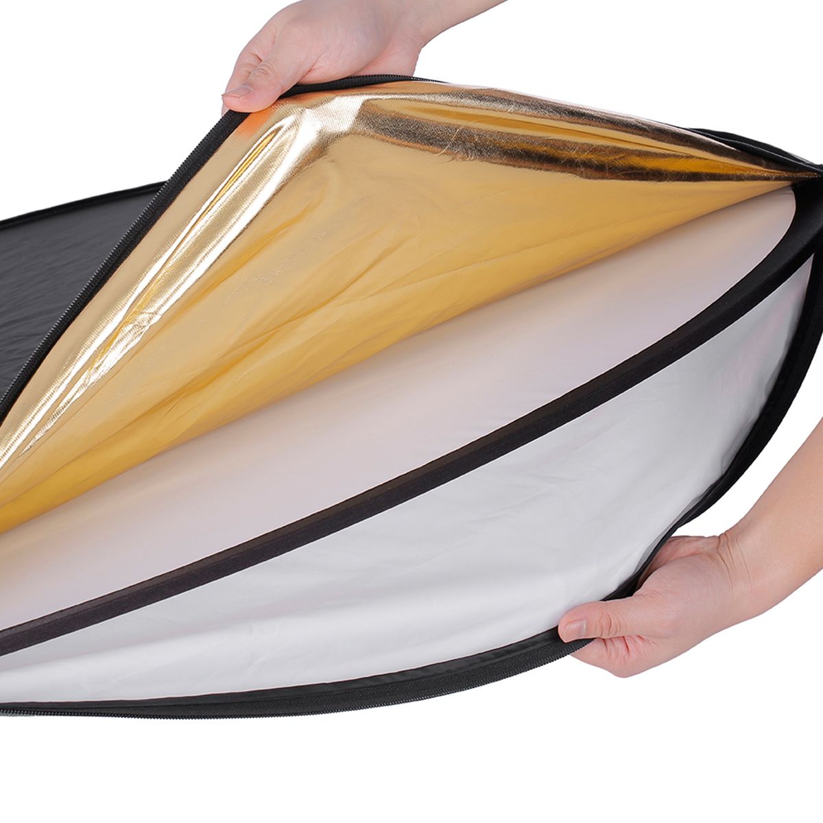 32-Inch 80CM Portable 5 In 1 Translucent, Silver, Gold, White, And Black Collapsible Round Multi Disc Light Reflector For Studio Or Any Photography Situation