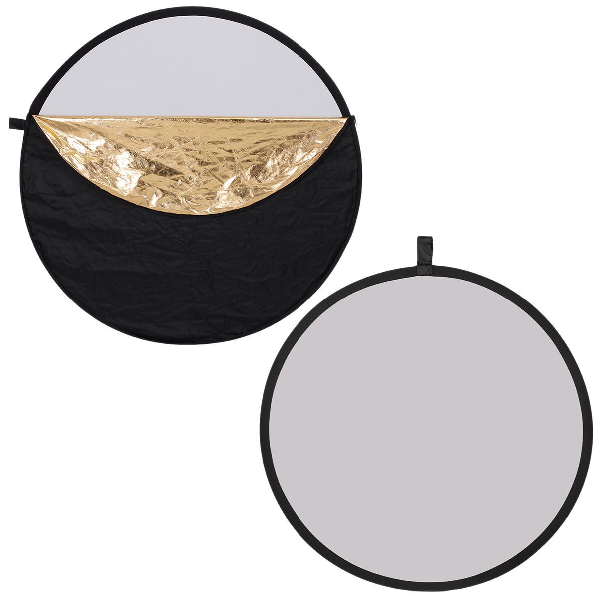 32-Inch 80CM Portable 5 In 1 Translucent, Silver, Gold, White, And Black Collapsible Round Multi Disc Light Reflector For Studio Or Any Photography Situation