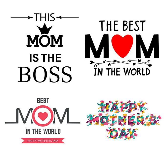 Mother's Day Su Lies Sti Ker PV  Material Waterproof Flat Wall Sti Ker-AF5933-36X60CM