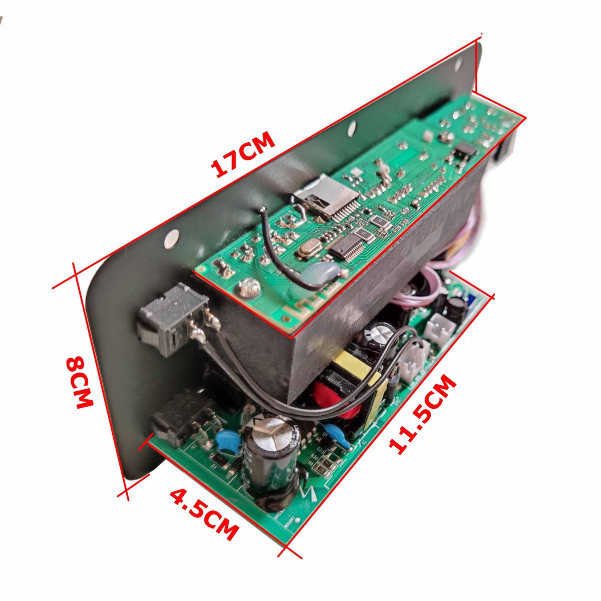 AC 220V 12v 24v Digital Bluetooth Stereo Amplifier Board Subwoofer Dual Microphone Karaoke Amplifiers For 8-12 Inch Speaker