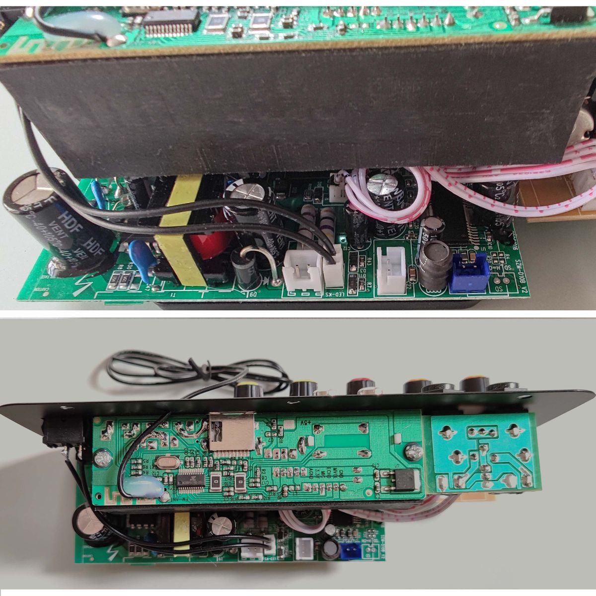 AC 220V 12v 24v Digital Bluetooth Stereo Amplifier Board Subwoofer Dual Microphone Karaoke Amplifiers For 8-12 Inch Speaker
