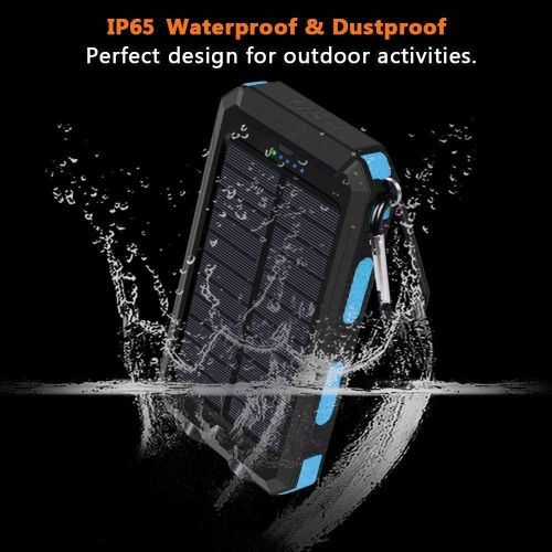 Solar Power Banks 10000mAh Waterproof Dual USB Output