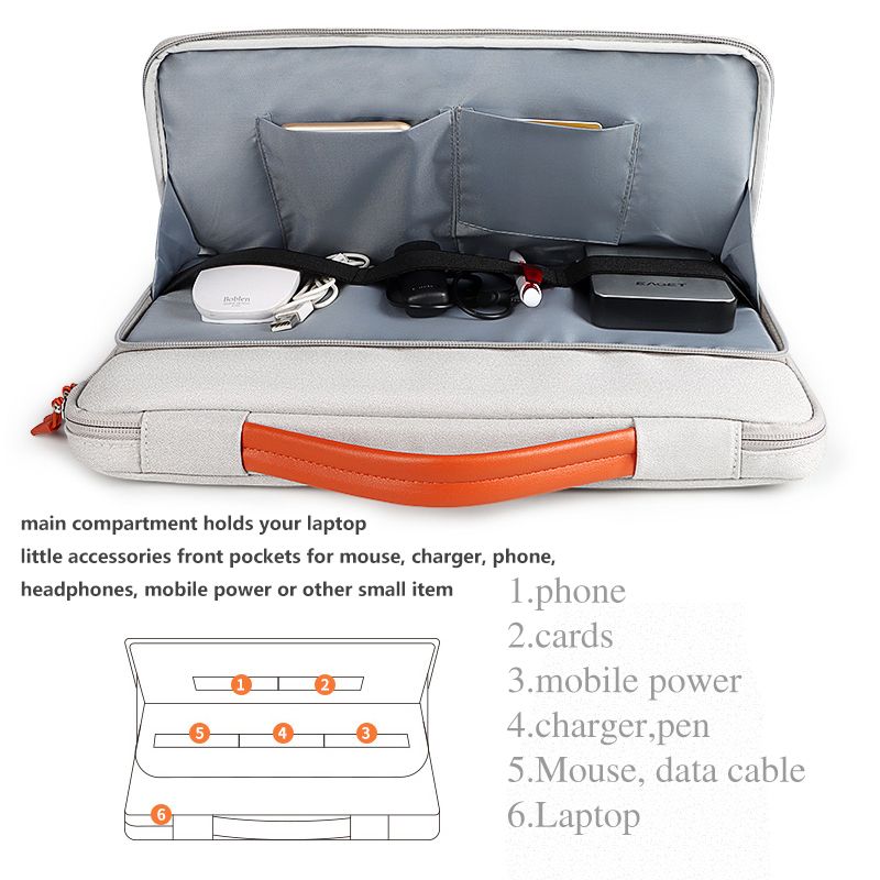 Shockproof Laptop Carring Case Bag 13.3 15.6 Inch For MacBook Air 13 M2 Chip Apple Mac Book Pro 14 16 2023 Huawei Dell Acer Asus(#Black)