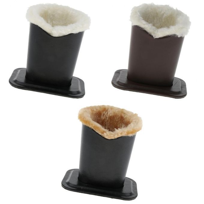 3pcs Desk Nightstand Plush Lined PU Eyeglass Holder Stand Protecting