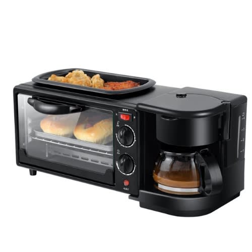 3in 1 Breakfast Making Machine Oven Multifunctional For Frying,baking And Coffee Making