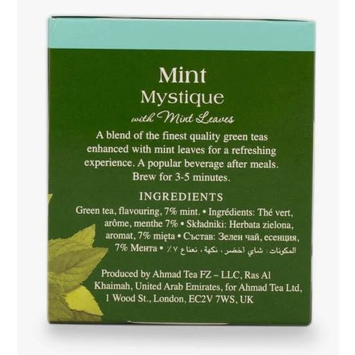Ahmad - Mint Mystique Flavored Green Tea With Mint Leaves - 20 Teabags