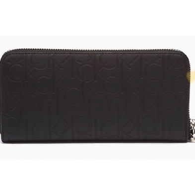 Embossed Monogram Logo Zip Continental Wallet