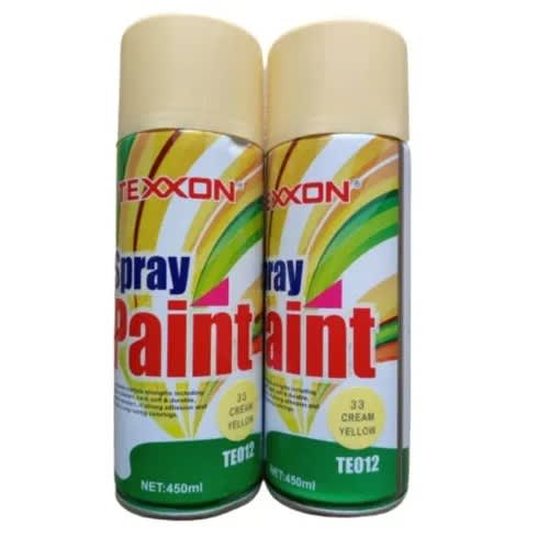 Spray Paint - Creamy Yellow - 2pcs - 450ml