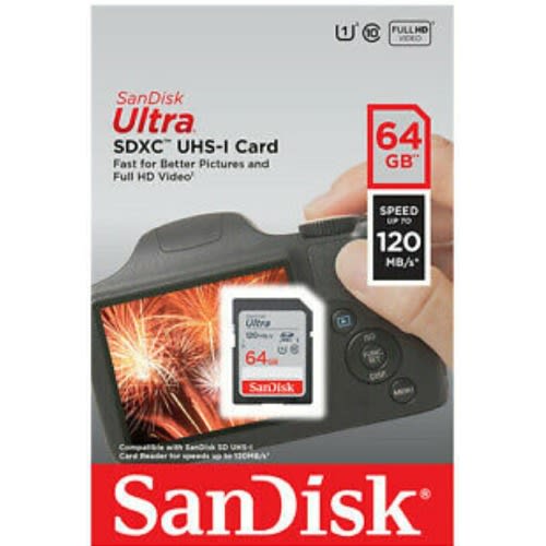 64gb Sandisk Ultra Sdxc Memory Card C10 120MB/s