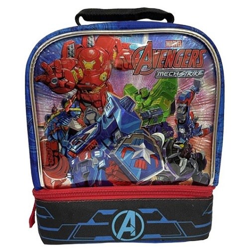 Avengers Mech Strike Dual Compartment Insulated School Lunch Box - Bag