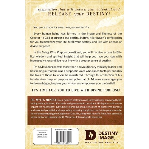 Living With Purpose: Devotions For Discovering Your God-given Potential By Myles Munroe
