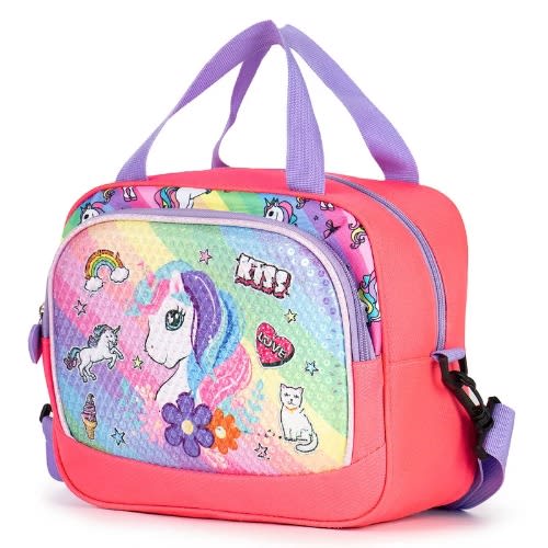 Girls Unicorn Sequins Water-resistant Sturdy School Bag Set