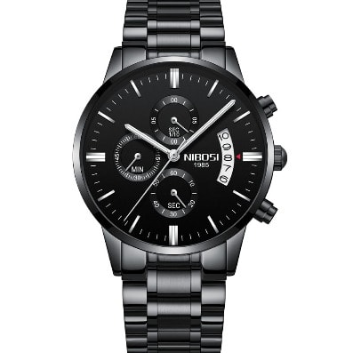 NIBOSI - Wrist Watch - Black