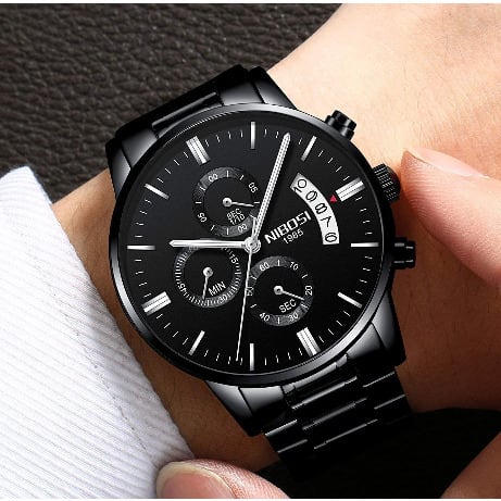 NIBOSI - Wrist Watch - Black