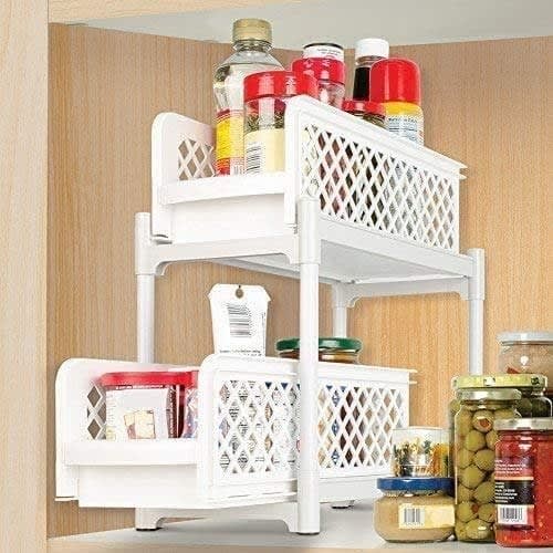 2tier Basket Drawer For Kitchen & Bathroom