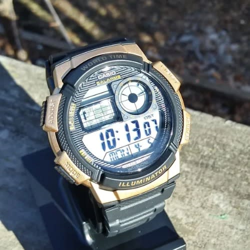 Men’s Quartz Stainless Steel And Resin Watch - Black