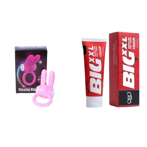 Men's Penis Cock Ring Enhancer + Penis Enlargement Cream - 60ml