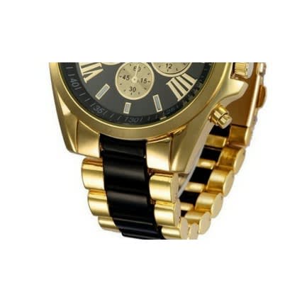 Men's Wrist Watch - Black/gold